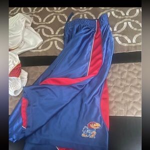 Kansas Jayhawks, men’s shorts, size extra large.